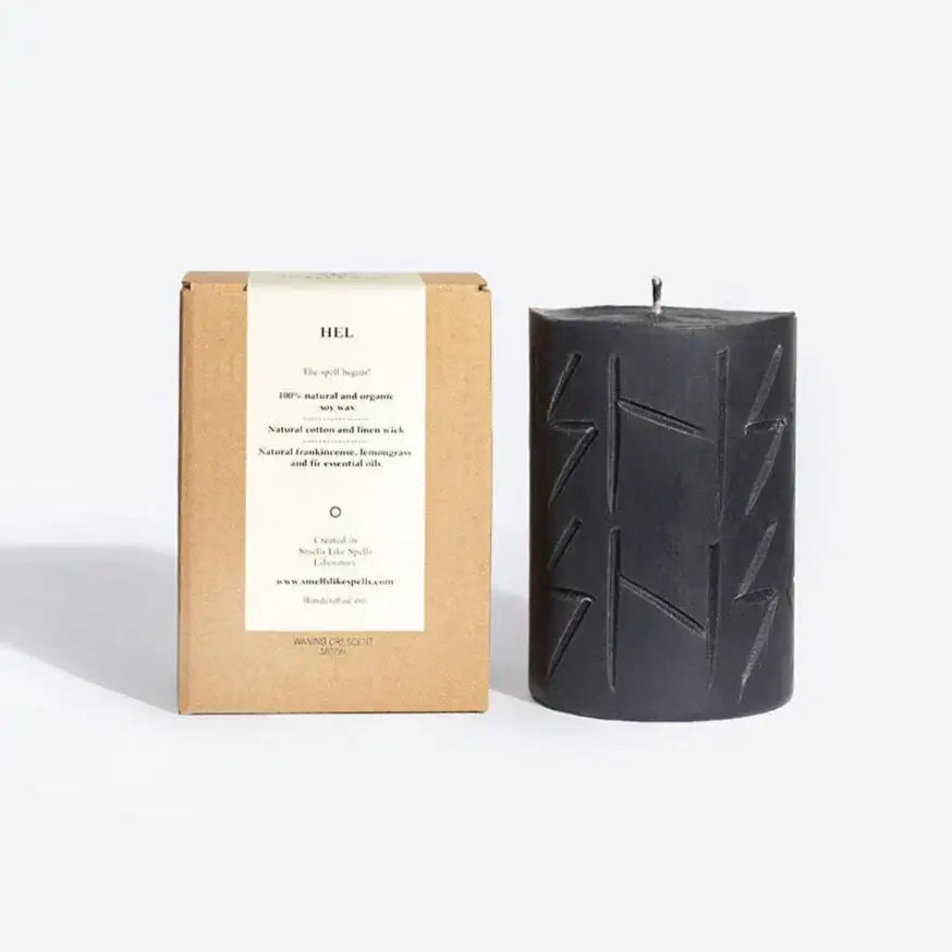 Runenkerze HEL – Transformation und Neubeginn - by SteinKunstWerk | Kerzen aus nachhaltiger Herstellung