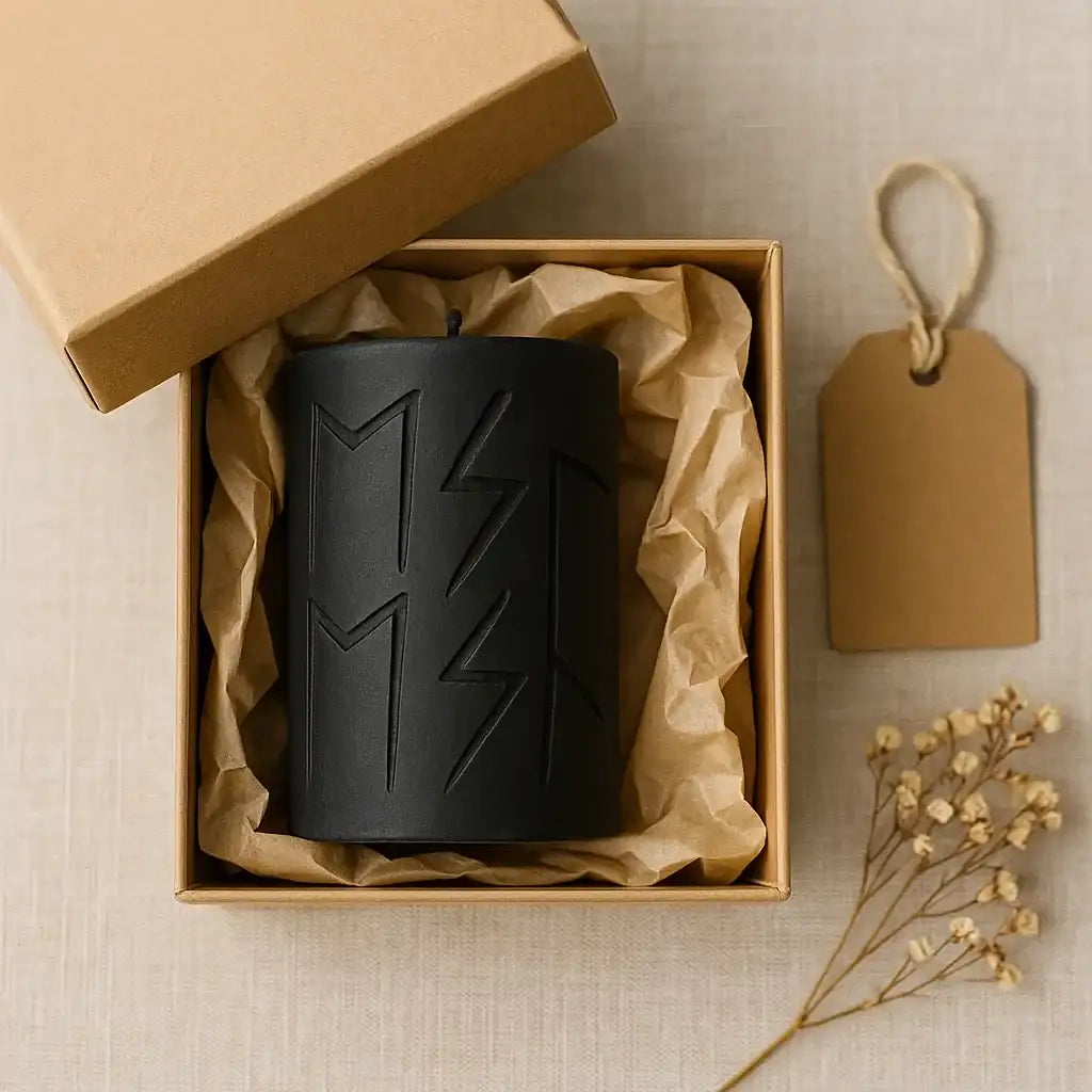 Runenkerze HEL – Transformation und Neubeginn - by SteinKunstWerk | Kerzen aus nachhaltiger Herstellung