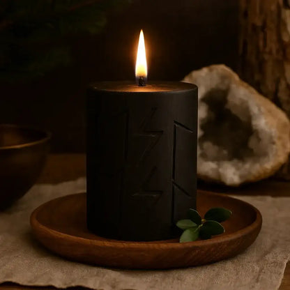 Runenkerze HEL – Transformation und Neubeginn - by SteinKunstWerk | Kerzen aus nachhaltiger Herstellung