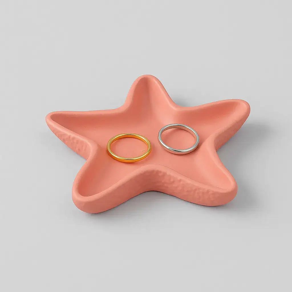 Handgefertigte Seestern-Ringschale – maritime Schmuckablage & DIY-Idee - by SteinKunstWerk | Deko aus nachhaltiger Herstellung