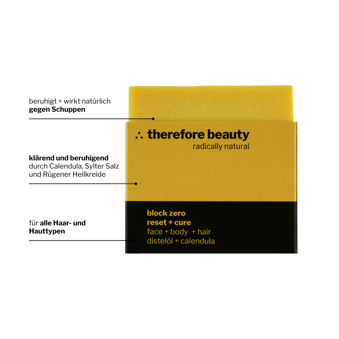 Infographic: therefore beauty block zero – calendula soap