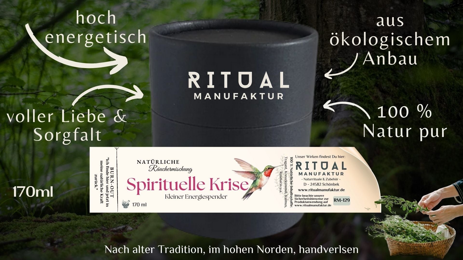 Neue Kraft Räuchermischung mit Königskerze, Rosmarin und Orange