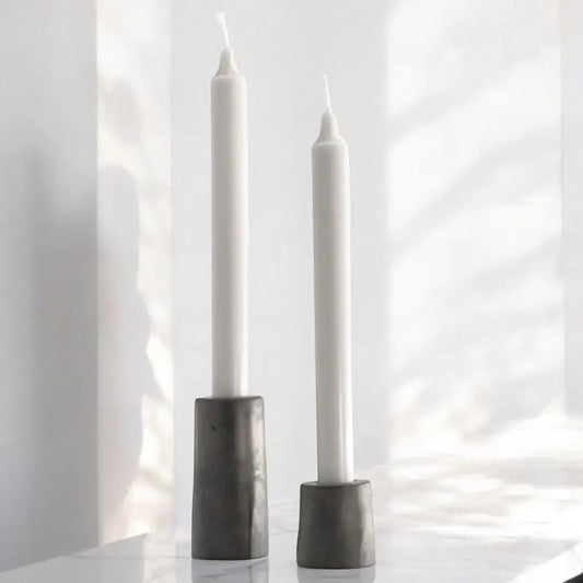 Stabkerzenhalter STELLA – 2er-Set für stilvolle Akzente - by SteinKunstWerk | Outdoor aus nachhaltiger Herstellung