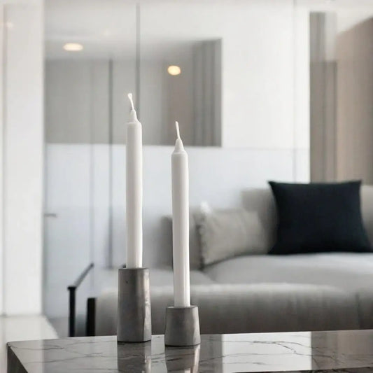 Stabkerzenhalter STELLA – 2er-Set für stilvolle Akzente - by SteinKunstWerk | Outdoor aus nachhaltiger Herstellung