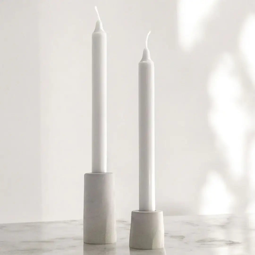 Stabkerzenhalter STELLA – 2er-Set für stilvolle Akzente - by SteinKunstWerk | Outdoor aus nachhaltiger Herstellung