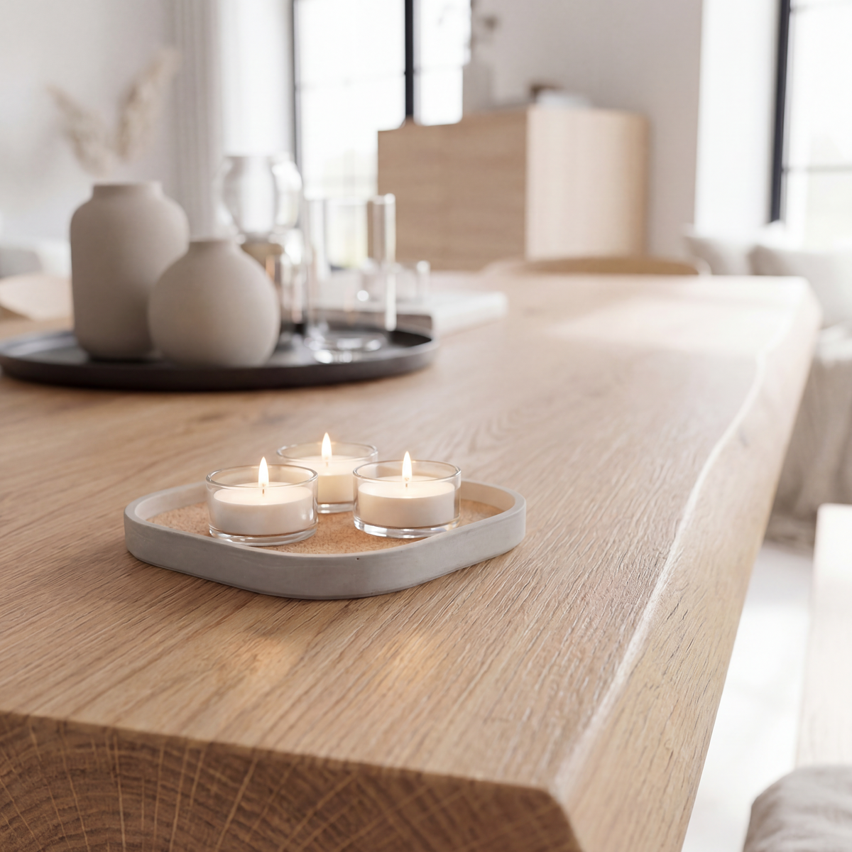 Bannik Design Giske – handgegossene Betonschale mit Korkeinsatz, Produktansicht 9