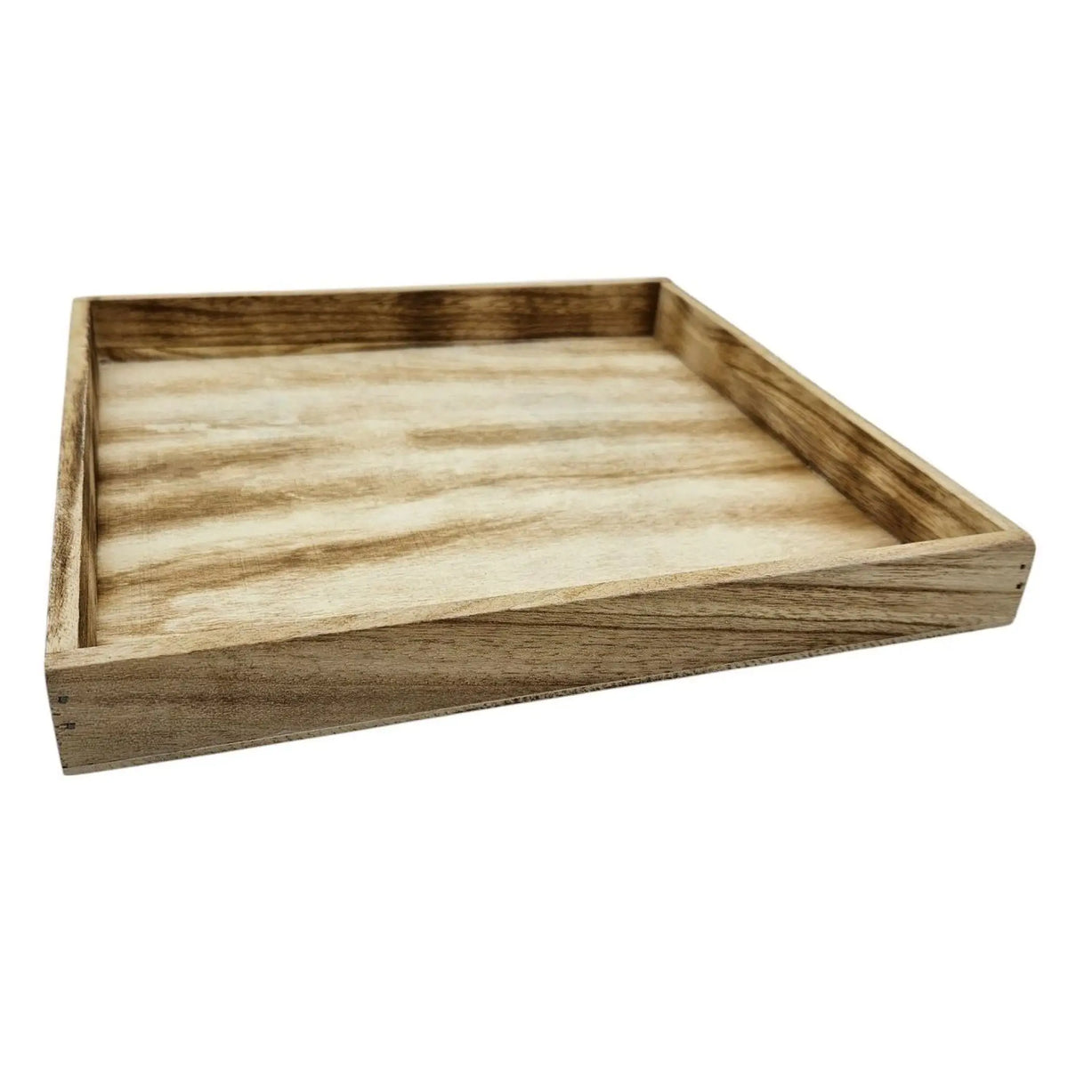 Dekotablett aus Holz – Braun, bis 26 cm