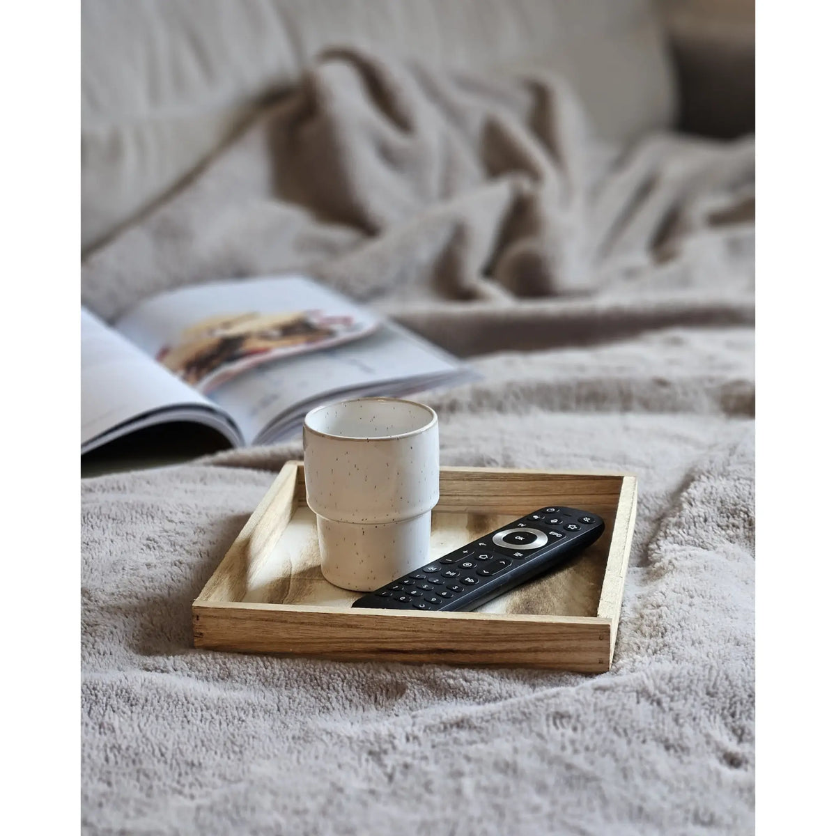 Dekotablett aus Holz – Braun, bis 26 cm