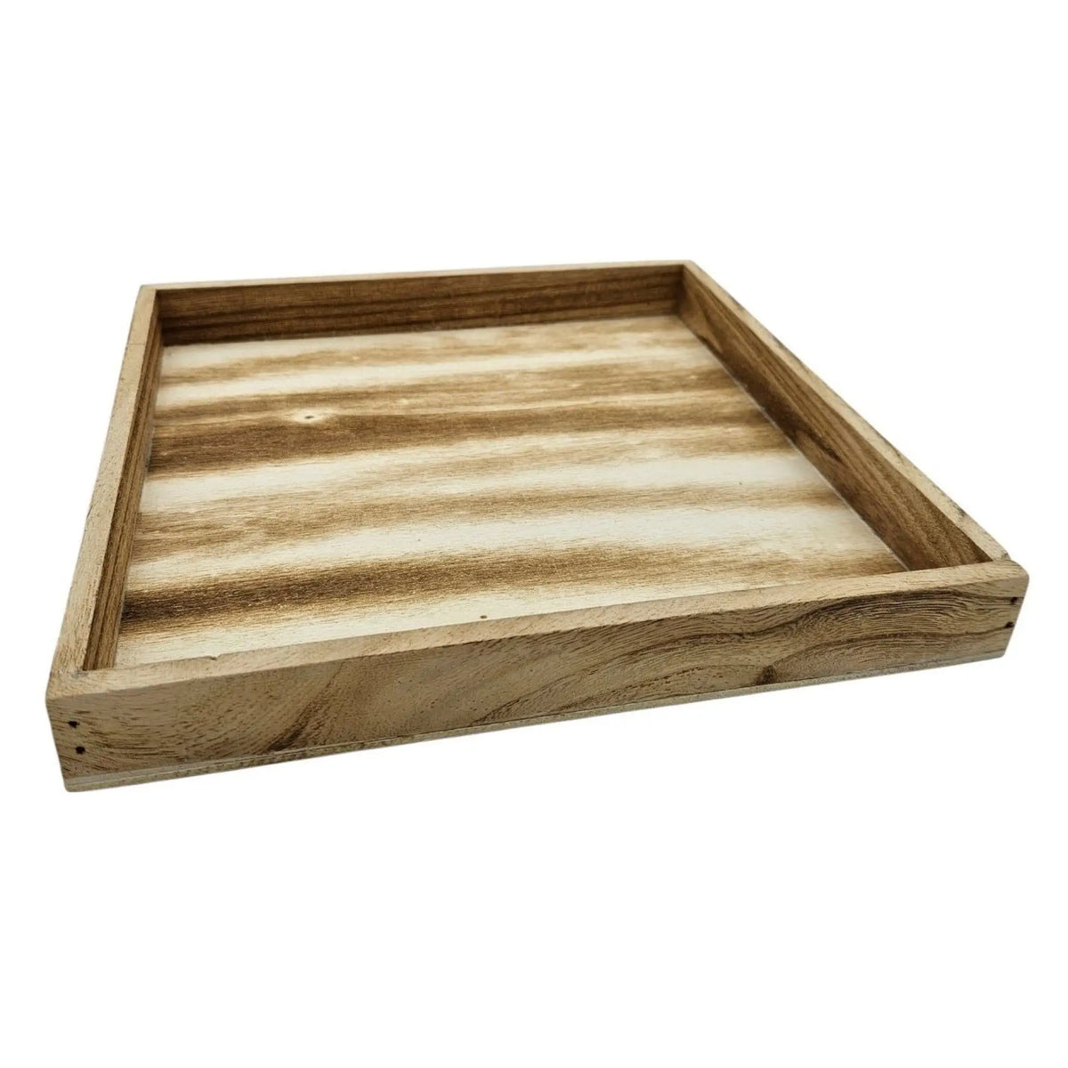 Dekotablett aus Holz – Braun, bis 26 cm