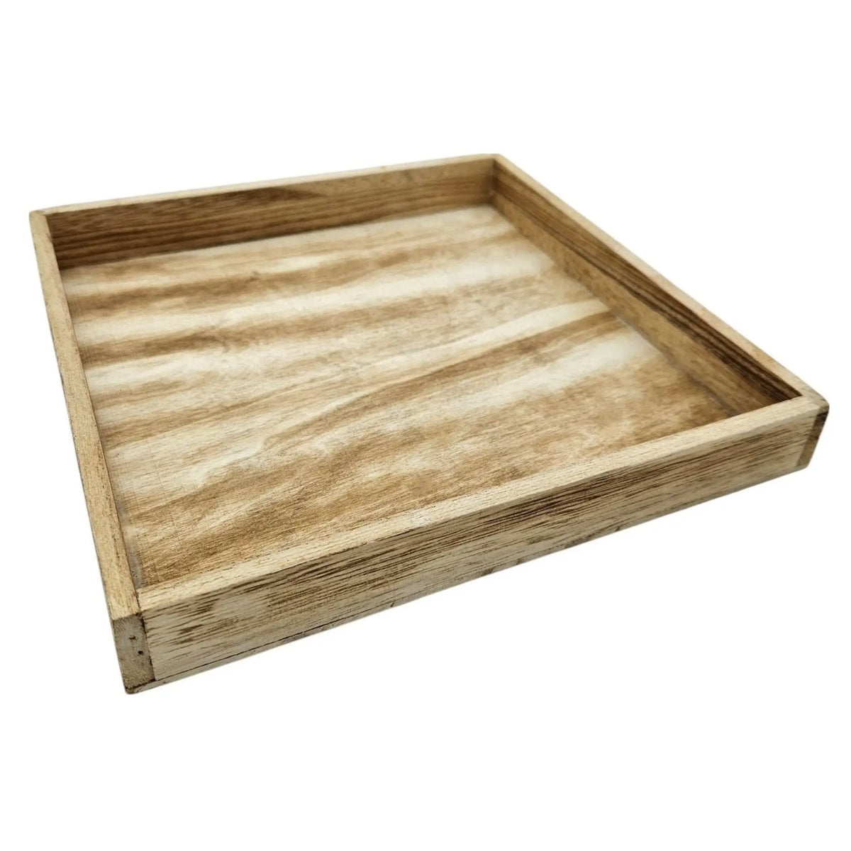 Dekotablett aus Holz – Braun, bis 26 cm