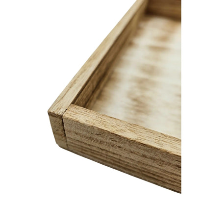 Dekotablett aus Holz – Braun, bis 26 cm