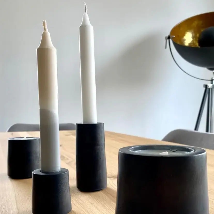 Teelichthalter GEMMA (2er Set) - by SteinKunstWerk | Outdoor aus nachhaltiger Herstellung