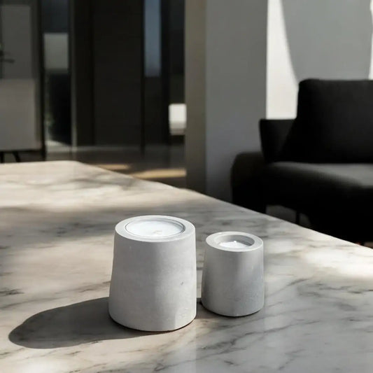 Teelichthalter GEMMA (2er Set) - by SteinKunstWerk | Outdoor aus nachhaltiger Herstellung