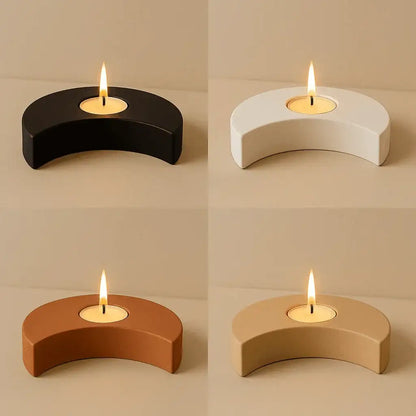 Mondsichel Teelichthalter – handgemachte Deko mit Magie & Sinn - by SteinKunstWerk | HE aus nachhaltiger Herstellung