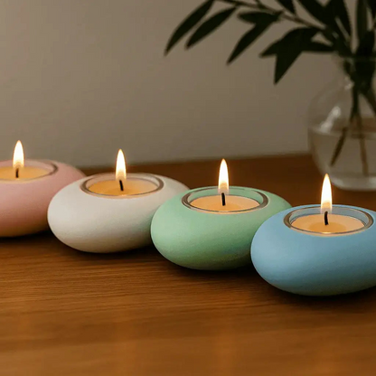 Ovale Eleganz – dein handgegossener Teelichthalter mit Bedeutung - by SteinKunstWerk | Deko aus nachhaltiger Herstellung