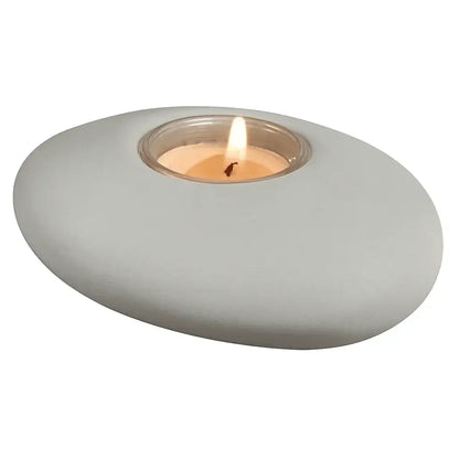 Ovale Eleganz – dein handgegossener Teelichthalter mit Bedeutung - by SteinKunstWerk | Deko aus nachhaltiger Herstellung