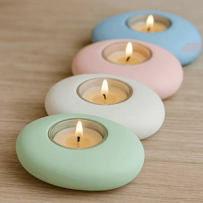 Ovale Eleganz – dein handgegossener Teelichthalter mit Bedeutung - by SteinKunstWerk | Deko aus nachhaltiger Herstellung