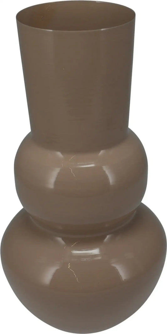 Metallvase – 30 cm in Beige oder Terrakotta
