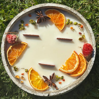 XXL Citronella-Betonkerze „Big Grey – Mugge Schreck“ – handgemacht, 3 Holzdochte, ca. 1,5 kg, bis zu 80h Brenndauer - by SteinKunstWerk | Outdoor aus nachhaltiger Herstellung