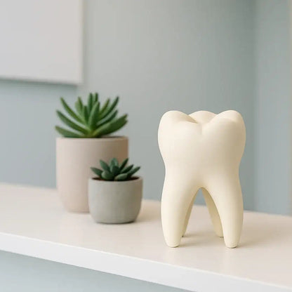 Handgefertigtes Zahnmodell – stilvolle Deko für Zahnarztpraxis, Wartezimmer & Geschenkideen - by SteinKunstWerk | HE aus nachhaltiger Herstellung