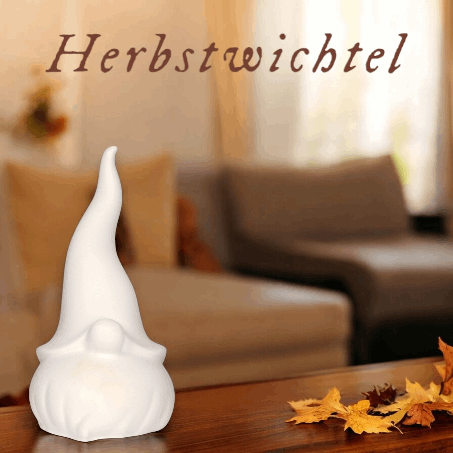 Zauberhafter Handgefertigter Herbstwichtel - Einzigartige Herbstdeko für Ihr Zuhause - Stein.Kunst.Werk.